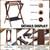 Leinuosen 1 Pack Pine Wood Folding Saddle Rack Storage Tray, Vintage Brown