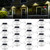Yinder 16 Pcs Gutter Light Solar Powered, Outdoor Fence Light, White