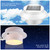 Yinder 16 Pcs Gutter Light Solar Powered, Outdoor Fence Light, White