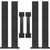 HILLMASTER Garage Door Magnetic Decorative Hardware, 6 Pieces Rectangle Garage Door Magnets Accents Curb Appeal Faux Hinges and Handles Garage Door Decor Hardware Kit, Black(4 Hinges+2 Handles)
