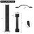 HILLMASTER Garage Door Magnetic Decorative Hardware, 6 Pieces Rectangle Garage Door Magnets Accents Curb Appeal Faux Hinges and Handles Garage Door Decor Hardware Kit, Black(4 Hinges+2 Handles)