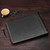 Gallaway Leather 7 Ring Checkbook Binder for Business Checks, Black