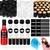 HCEWSBFD 100Pack-402Pcs Leak-Proof Black Screw Caps Orifice Reducer Screw Caps Shrink Capsules Bands,Labels,Silicone Collapsible Funnel,Marker for Homemade Hot Sauce Bottles 5oz Oils DIY Crafts