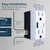 PD20W USB Outlet with LED Night Light, Electrical Wall Outlet with Type A and Type C USB Charging Ports,Tamper-Resistant Wall Outlets, Wall Plate for Phone Tablet and Cameras White (1, White)