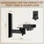 JiffyPoint Speaker Wall Mounts,Adjustable Swivel & Tilt,55 Lbs,1Pair Black