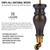 La Vane 9 inch Solid Wood Bun Feet for Furniture with Castor,4PCS, Walnut
