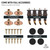La Vane 9 inch Solid Wood Bun Feet for Furniture with Castor,4PCS, Walnut