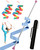 Quynhni 29 Inch Twirling Baton for Kids & Adult, Purple Majorette Baton Stainless Steel with 2 Dance Ribbons and Grip Tape for Gymnastics, Dance & Baton Twirling Beginners