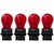 HaeKap 4x New Version 3157 Red Bright Light Bulbs Car Tail Signal Turn Backup S8 Miniature Lamp LOT