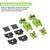 RT-TCZ for Wrangler Hood Latches Catch Kit Compatible with Jeep Wrangler JK JL Gladiator JT Green Exterior Accessories 2pcs (3-Stripes)