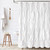 Extra Long Farmhouse Shower Curtain White Fabric Shower Curtain 72 x 84