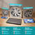 HG Power 8 Inch Kitchen Exhaust Fan, 576CFM Metal Attic Exhaust Fan, Wall Mounted Garage Ventilation Fan, Basement Extractor Fans with Backdraft Damper for Home Office Commercial Use, Silver
