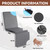 ROYALAY Extra Large Recliner Cushions for Elderly, Memory Foam Recliner Chair Cushion with Back Relief, Supportive Cushion for Recliner Chair with Washable Cover for Elderly(Grey)