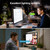 4-in-1 4K Webcam with Microphone and Speaker, Noise Cancellation, Privacy Cover, Auto Light Correction, 90° FOV , Plug & Play USB Camera with Monitor Light Bar, Webcam for PC/Meeting/Online Video