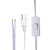 Lamp Cord with Switch Plug, 2 Prong Extension Cord 6 Feet, White