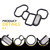 CyperFair 3 PCS Engine Head/Oil Filter Adapter Gasket Kit, Oil Filter Housing Gasket, Replacement OEM #15825-P8A-A01 36172-P8A-A01 91319-PR3-000, Compatible with Honda Odyssey Accord (Black)