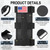 moveland 4 Pack Roll Bar Grab Handles with US Flag for Jeep Wrangler, Black