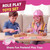 Pink Kids Tool Set with Construction Worker Costume for Girls Ages 3-5 - Toddler Dress Up Clothes, Toy Tools, Hat & Vest, Preschool Toys, STEM Educational Role Play Toys Gift