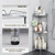 ELYKEN Corner Shower Caddy Standing, 3 Tier Metal Shower Organizer, Silver
