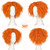 Yargel Hair Orange Curly Wig Men and Women Unisex Short Curly Ginger Orange Wig Synthetic Messy Curly Wigs For Anime Funny Cosplay Costume Halloween Party