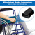 HolyMaji Wheelchair Brake Extenders, 5 Inch Anti-Slip Brake Extension Handles Replacement for Wheelchair Wheel Lock Grips, Transport Chair, Power Chair Accessories (Black)