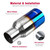 Upower Blue Burnt Exhaust Tip 2.5" Inlet 4" Outlet 9" Long 2 1/2" to 4" Exhaust Tailpipe Weld on Single Layer Straight Cut 304 Stainless Steel (2PCS)