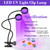 inShareplus Dimmable 395nm~405nm UV Dual Head Light with USB,10W Portable UV Black Clamp Resin Lights, Gooseneck Curing Lamp with Clip for Glue Resin Curing, Gel Nail, Fluorescent Paint Art