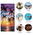 XSMEI Coastal Seaside Sunset Beach Towel Oversized 36" x 72", Coconut Trees Pattern, Sand Free and Quick Dry, Thin Lightweight Microfiber Towels for Swimming Camping Travel Sports