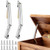 Flutesan 2 Pack 150n Gas Struts Spring Hinges for Heavy Lid, Stainless Steel Hydraulic Support Hinges, Slow Down and Soft Close, for Chest, Toolbox, Bench, Basement Floor Door (max 15kg Load)