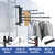 AshKiz RV Ladder Clothes Drying Rack No Drilling 4 Long Arms for RV 12.7in
