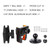xik Phone Mount Holder for Boat Kayak Car Truck UTV - Round AMPS Base, [1s Lock & Release][360° Adjustable], Fits 4.7"-7.2" Phones, Heavy Duty, Wall Mount