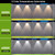 Solar Fence Lights Outdoor, 2700/4000/6000K 3 Mode, 8-12H, Black, 8 Pack