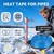 40ft Heat Tape with Thermostat, Self-Regulating Heat Trace for Water Pipes