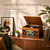 Retrolife® 10-in-1 Record Player with Speakers and Bluetooth-Mahogany