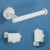 SEABEFORE White Toilet Roll Holder Bathroom Toilet Paper Holder Wall-Mounted TP Toilet Tissue Holder