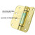 Goldenwarm 4 Pack Brass 4" Spring Door Hinges with 5/8" Radius Corners