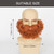 Yan Dream Men Short Auburn Curly Fake Beard Classic Full Fake Beard and Mustache Cosplay Costume Accessory
