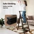 HillhutApex Aluminum 4 Step Ladder, Step Stool Foldable Ladder(Walnut)