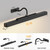 3Pack Picture Light Battery Operated, 16in Picture Light for Wall, 5000mAh Cordless Wall Lights with Controller,Art Light with Dimmable Cordless for Wall Painting,Frame, Portrait, Dartboard- Black
