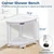 KingPavonini HDPS Corner Shower Stool for Shaving Legs, Waterproof, White