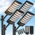 BrightWe 4 Pack Solar Street Light Outdoor 30000LM 6500K Waterproof Motion Sensor LED Solar Powered Flood Light with Remote Control Dusk to Dawn Commercial Area Lighting for Outside Parking Lot