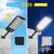 BrightWe 4 Pack Solar Street Light Outdoor 30000LM 6500K Waterproof Motion Sensor LED Solar Powered Flood Light with Remote Control Dusk to Dawn Commercial Area Lighting for Outside Parking Lot