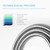 OFFO Shower Hose, 100 in Kink Free Stainless Steel Shower Hose Attachment Electroplating Handheld Shower Head Hose Flex Hoses Extension with Brass Insert & Nut for Pet Bathing Cleaning,Chrome