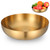 UKCOCO 9.4 Inch 304 Stainless Steel Ramen Bowl - Extra Thick Brushed Gold Serving Bowl for Salad, Noodles and Fruit, Large Metal MixingBowl for Kitchen, Modern Korean Style Decorative Dish