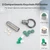VANSU Titanium Keychain Pill Holder,Portable Mini Pill Case, Waterproof Small Pill Container,Mental Pill Box for Travel Purse Pocket (2 Compartment)