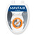 Mayfair Linden Slow Close Toilet Seat, Non Slip Heavy Duty Wood, Easy Install, Elongated, White