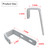 4pcs Iron Bunk Bed Ladder Brackets, 1" Angled Bunk Bed Ladder Hooks, White