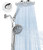 MakeFit Dual Handheld Shower Head Combo, 2-in-1 Rain Shower Heads System 8 Inch Rainfall Shower Head and 10 Modes High Pressure Hand Held Showerhead with Built-in Power Wash
