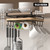 Kitchen Hanging Organizer Rack with Hooks Under Cupboard Multipurpose Wall-mounted Kitchen Organizers Storage Rack
