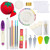 Similane Embroidery Kit 215 Pcs,100 Colors Threads,5 Pcs Embroidery Hoops,3 Pcs Aida Cloth,40 Sewing Pins,Cross Stitch Tools and Embroidery Starter Kit for Adults Beginners